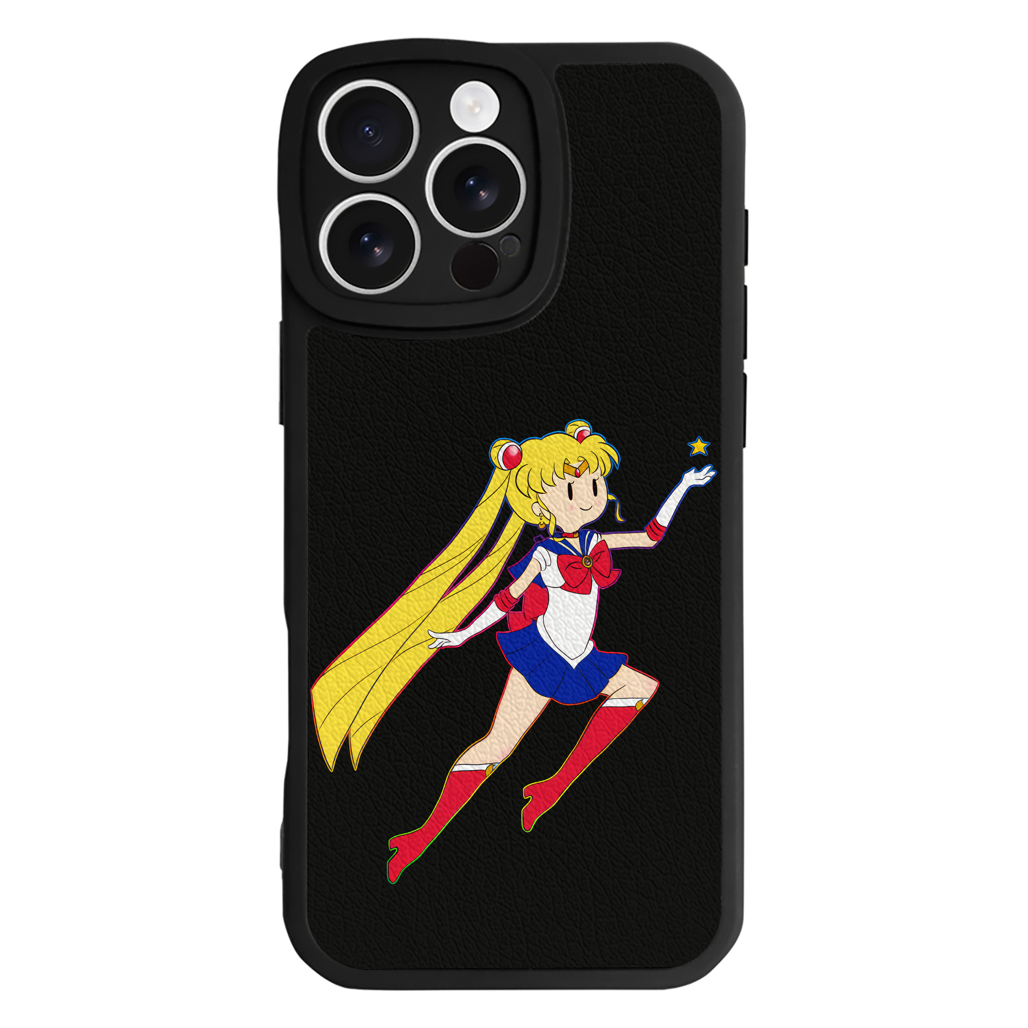 （画像用） 美少女戦士セーラームーン 月野 うさぎ つきの うさぎ Sailor Moon Tsukino Usagi 【iPhone 16シリーズ対応】シリコンスマホケース（レザー調） 材質：シリコン